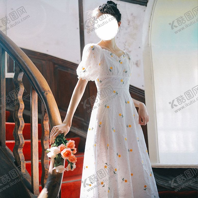 编号：51628605132331025473【酷图网】源文件下载-法式连衣裙
