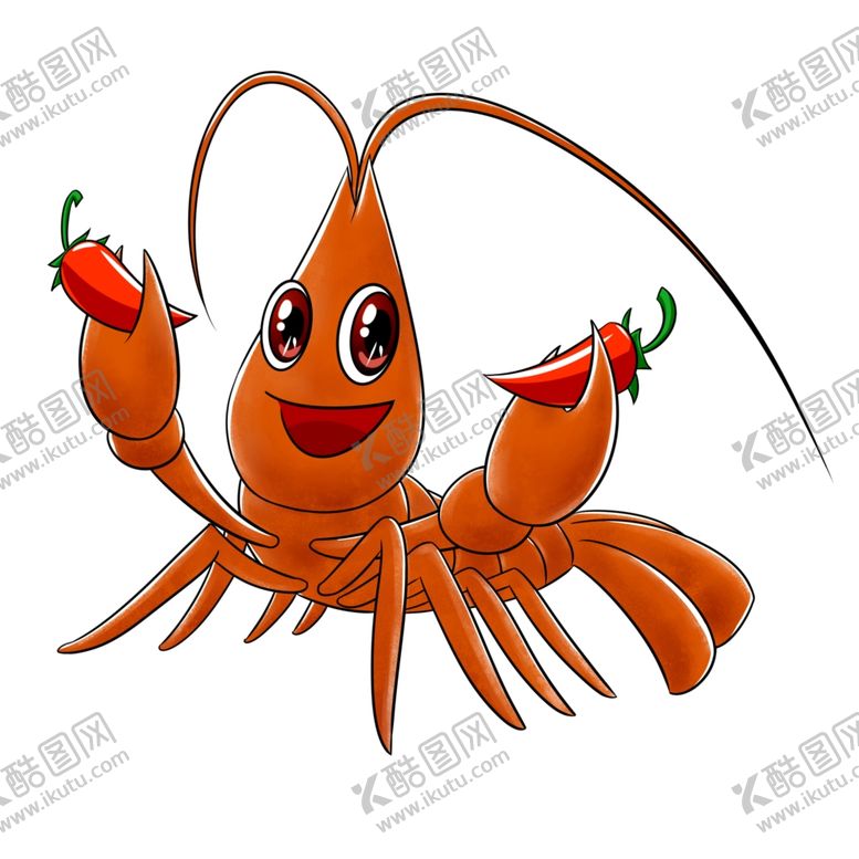 编号：76142105151342305844【酷图网】源文件下载-小龙虾卡通小龙虾