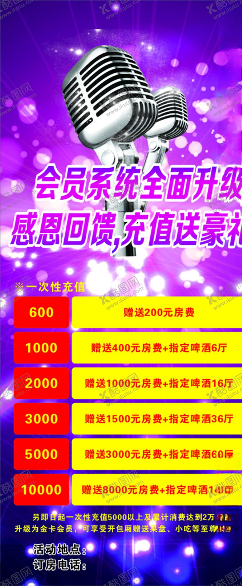 编号：77617609251229508655【酷图网】源文件下载-KTV充值展架