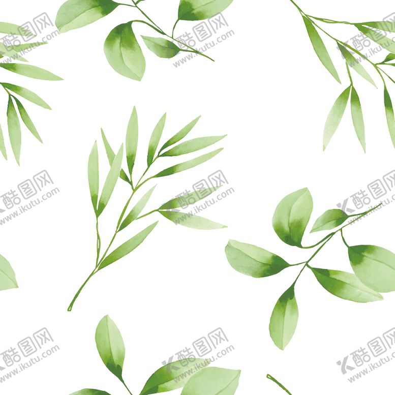 编号：18877009200830324183【酷图网】源文件下载-水彩清新无缝花纹