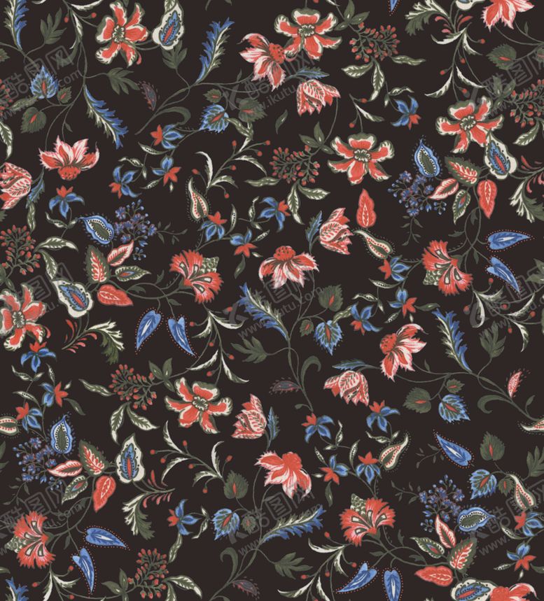 编号：70296010281857256477【酷图网】源文件下载-黑底花