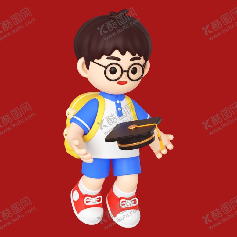 编号：68479401260732122536【酷图网】源文件下载-手绘卡通学生