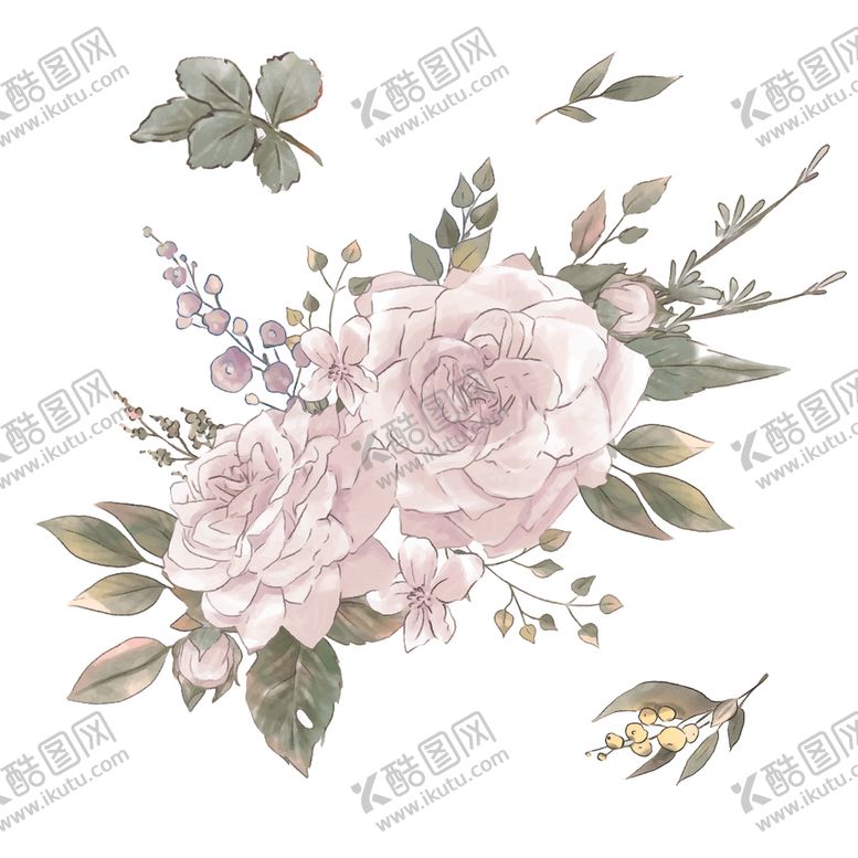 编号：57698710132202142166【酷图网】源文件下载-手绘鲜花