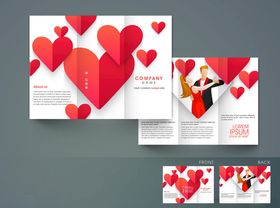 浪漫心形主题宣传海报设计
