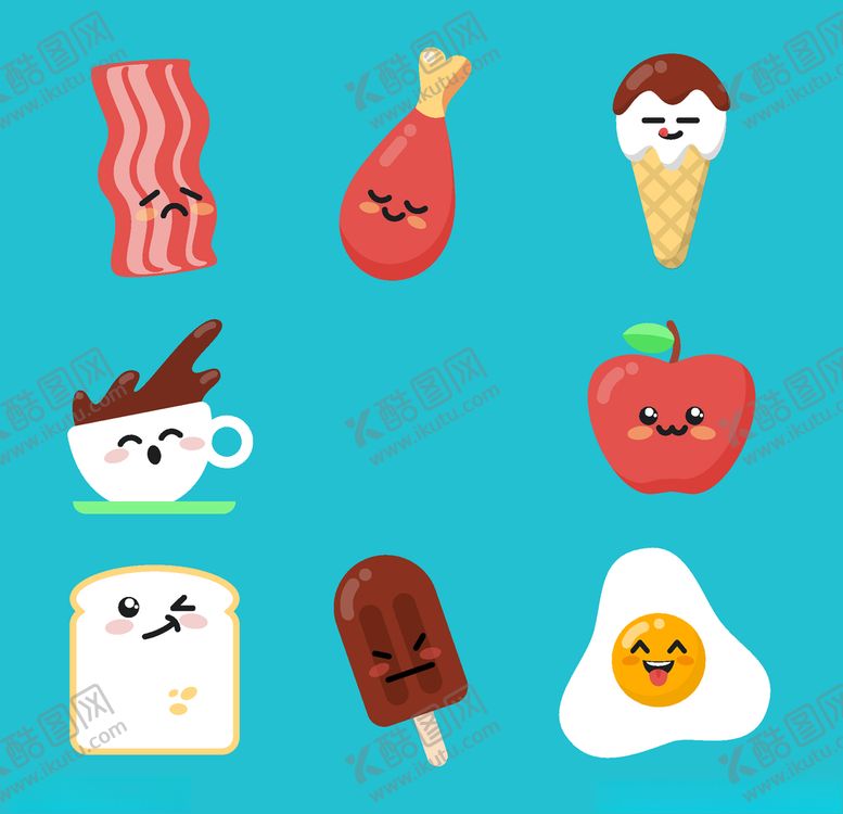 编号：58703509160954145937【酷图网】源文件下载-可爱食物