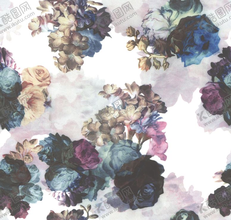 编号：98309209121340492773【酷图网】源文件下载-深色复古花