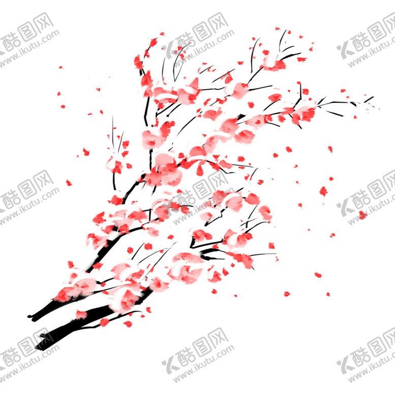 编号：22715005081935491889【酷图网】源文件下载-中国风水墨梅
