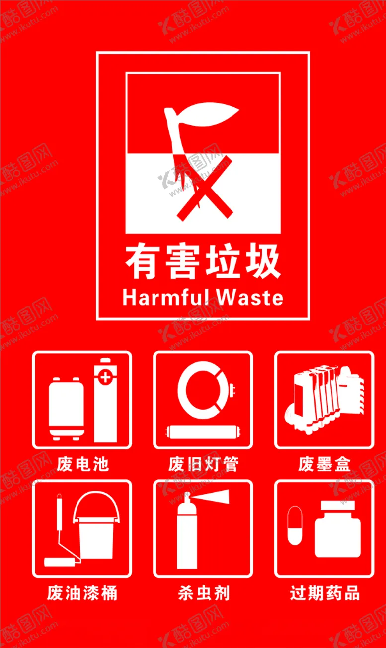编号：89596704081800232995【酷图网】源文件下载-有害垃圾危害垃圾垃圾海报
