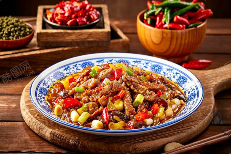 编号：12626304271144419930【酷图网】源文件下载-美味彩椒肉丝