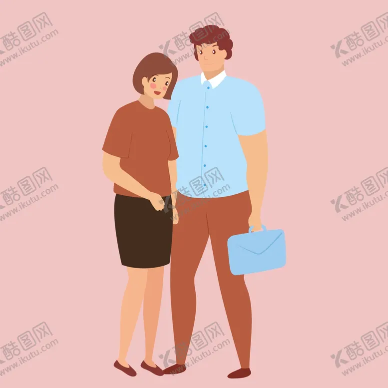编号：68574802050341442534【酷图网】源文件下载-手绘情侣恋人