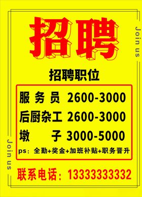 饭店招聘