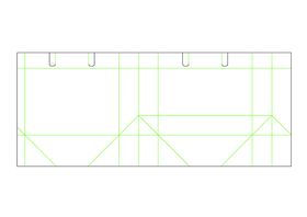 普通盒手提袋刀模CAD版