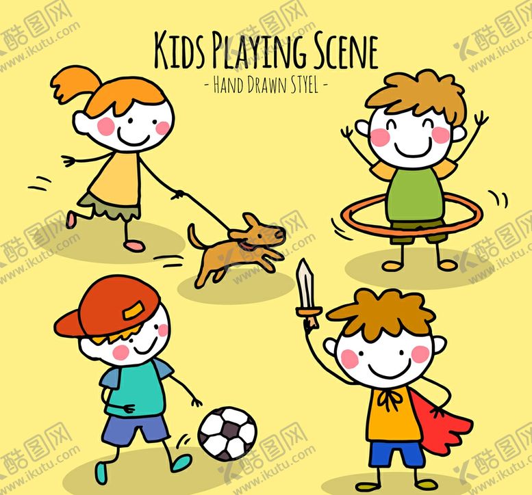 编号：33561910032112522614【酷图网】源文件下载-可爱玩耍儿童