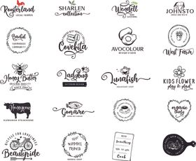 可爱浪漫手绘logo