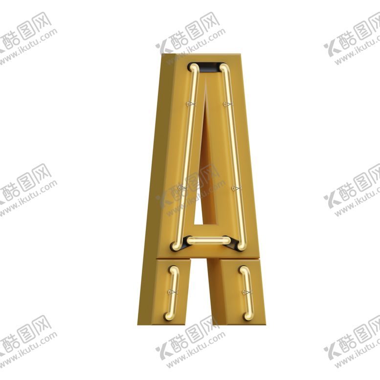 编号：82469606260602303726【酷图网】源文件下载-高清立体灯管字母元素