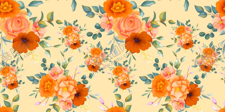 编号：50480110170259067952【酷图网】源文件下载-花卉图案背景