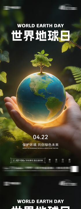 地产世界地球日系列海报