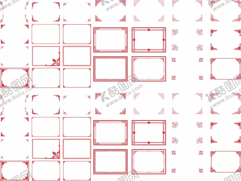 编号：36330201261728355902【酷图网】源文件下载-欧式底纹边框 花边花纹