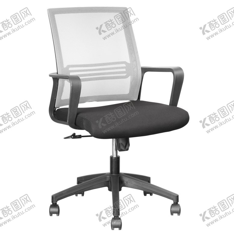 编号：48955905081801592976【酷图网】源文件下载-灰黑色时尚办公椅45度