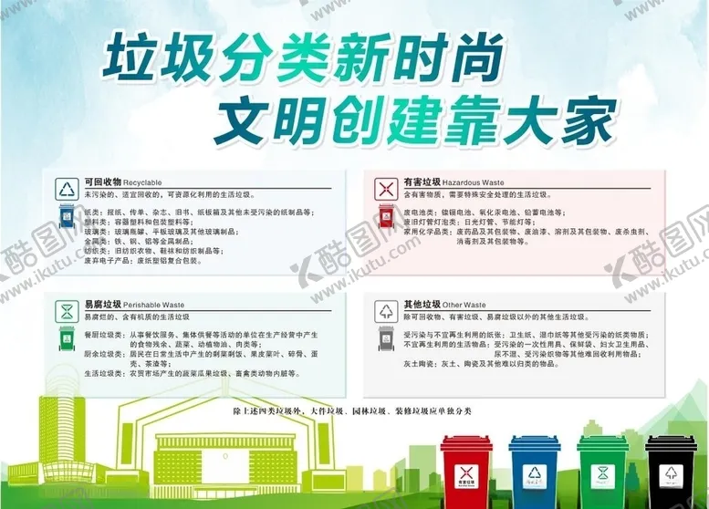编号：37026104071855177182【酷图网】源文件下载-垃圾分类宣传海报