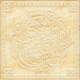 吊顶天花玉雕八边形图腾