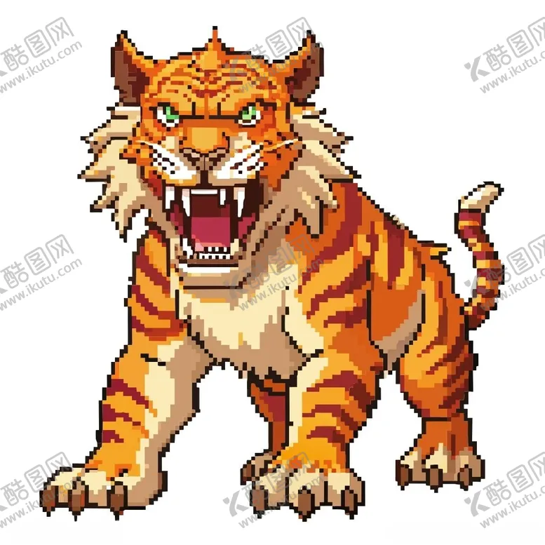 编号：50988802190604495533【酷图网】源文件下载-像素风格犬齿兽