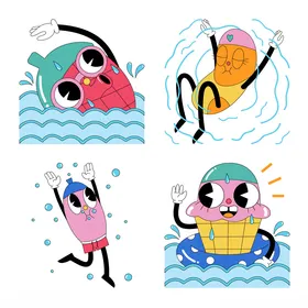 多彩秋天里的欢乐时光