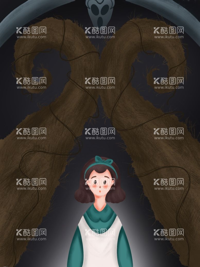 编号：54202403181743124948【酷图网】源文件下载-创意美女插画设计