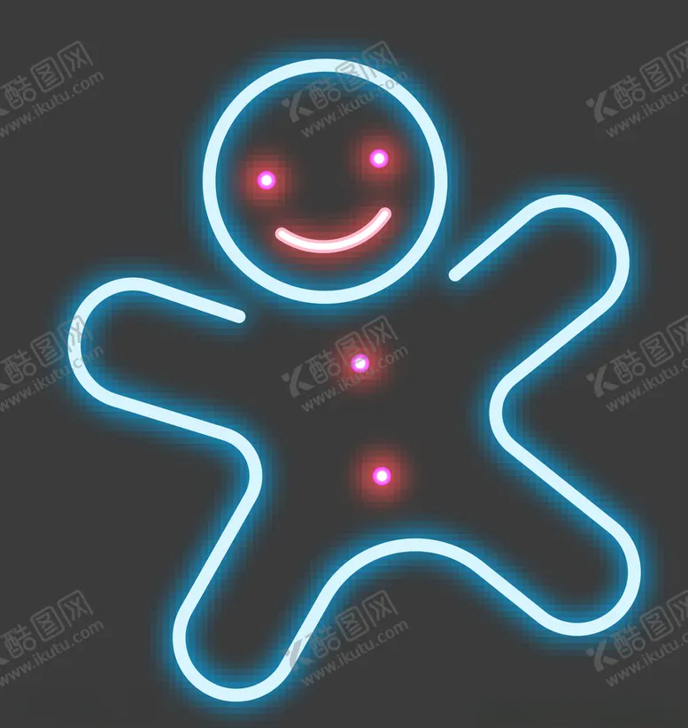 编号：73435305100508095037【酷图网】源文件下载-霓虹灯小人