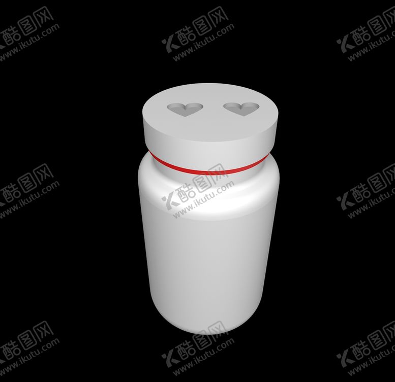 编号：25731407021111447520【酷图网】源文件下载-C4D爱心盖塑料瓶药瓶