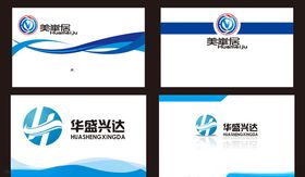 名片设计蓝色名片科技名片