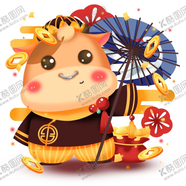 编号：29027305101306445906【酷图网】源文件下载-2021金牛送福牛年