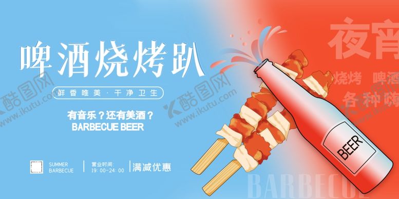 编号：72117509212237218636【酷图网】源文件下载-啤酒烧烤趴展板