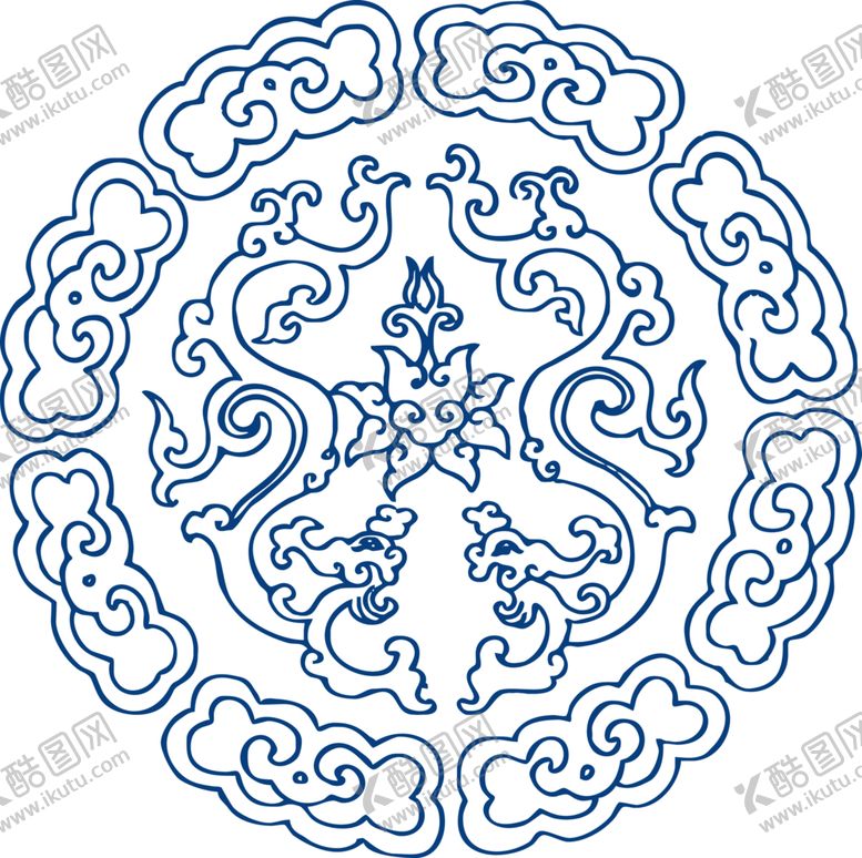 编号：64524405021020196155【酷图网】源文件下载-青花瓷图案
