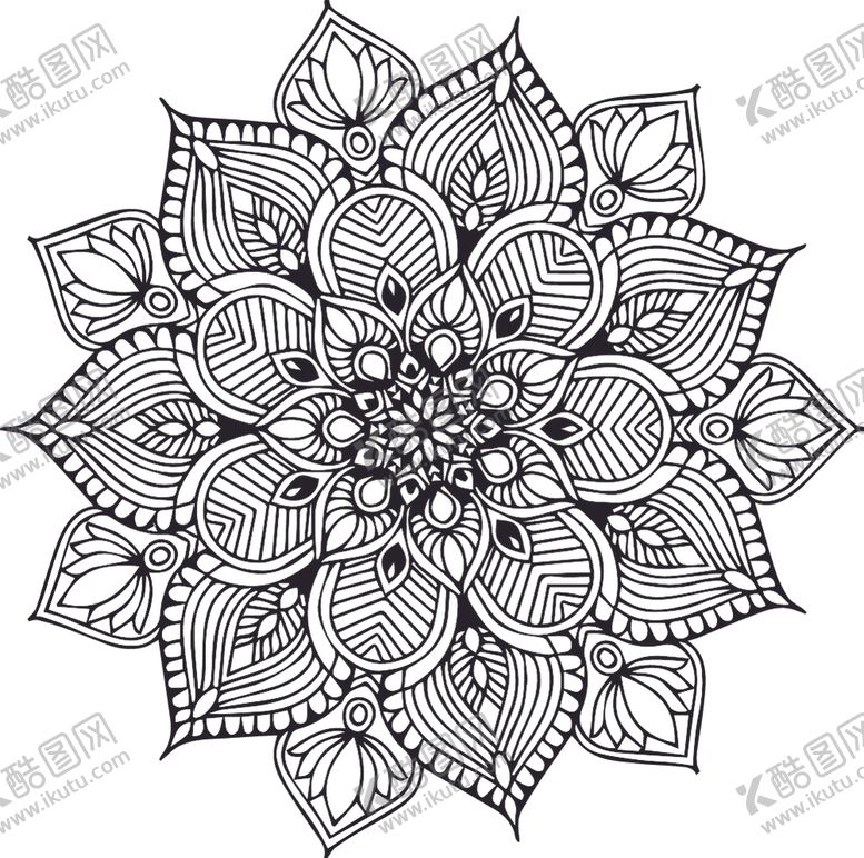 编号：14730609251805184176【酷图网】源文件下载-曼陀罗花纹