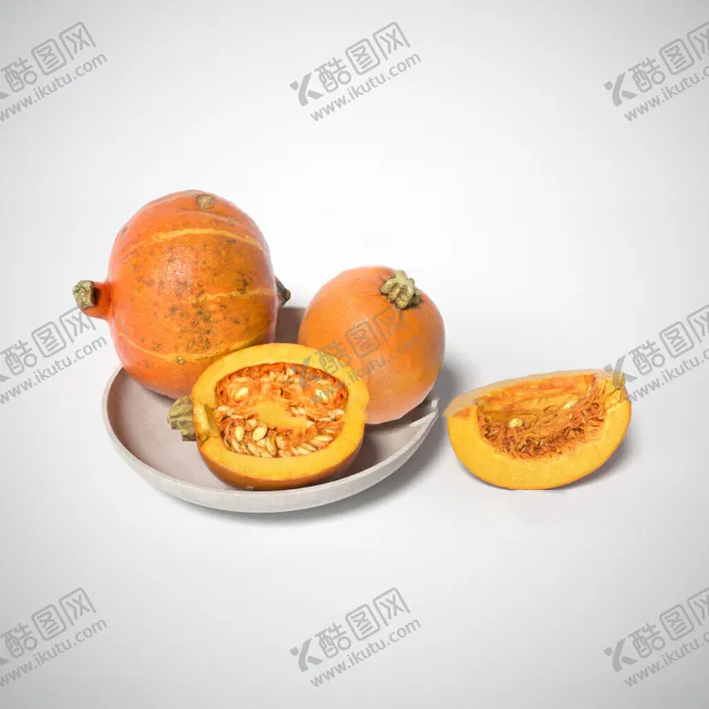 编号：90310111282100241045【酷图网】源文件下载-C4D模型南瓜