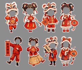 2026马年元旦除夕春节新年人物美陈