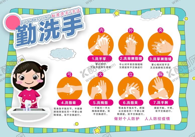 编号：46552005120324032872【酷图网】源文件下载-七步洗手法