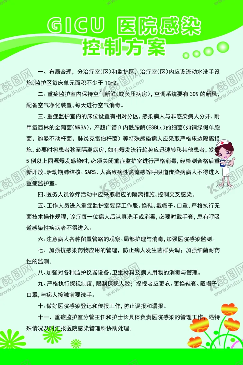 编号：19206007140846583905【酷图网】源文件下载-GICU医院感染控制方案