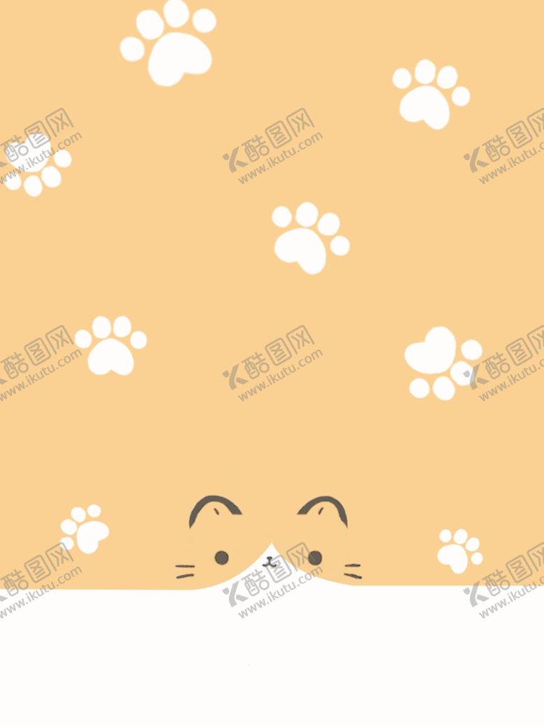 编号：96212710122048118985【酷图网】源文件下载-小清新芒果黄色猫咪肉球爪印可爱