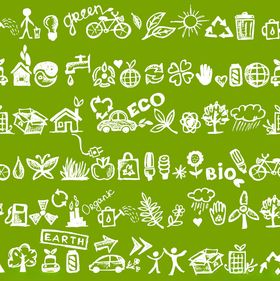 绿色环保图标集合