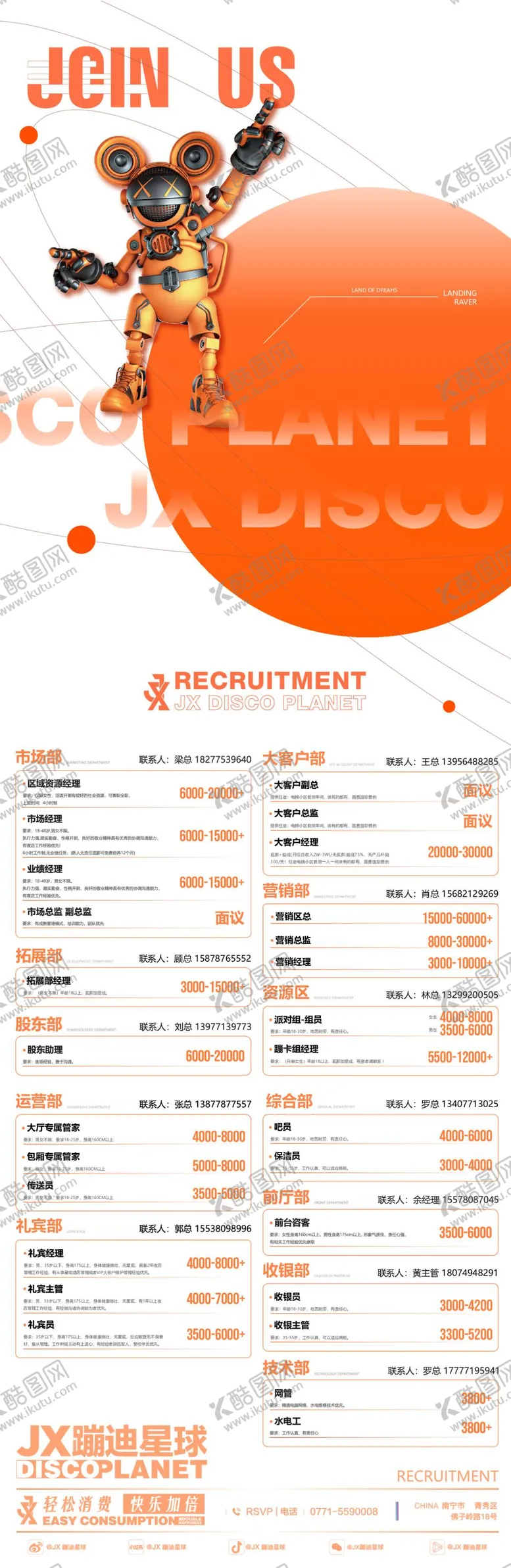 编号：58491209200353233975【酷图网】源文件下载-夜店招聘长图