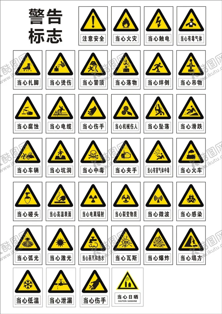 编号：31782110230214557920【酷图网】源文件下载-安全警示标识