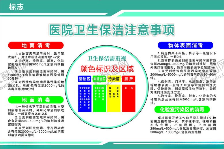 编号：26850002210006373027【酷图网】源文件下载-医院卫生保洁注意事项