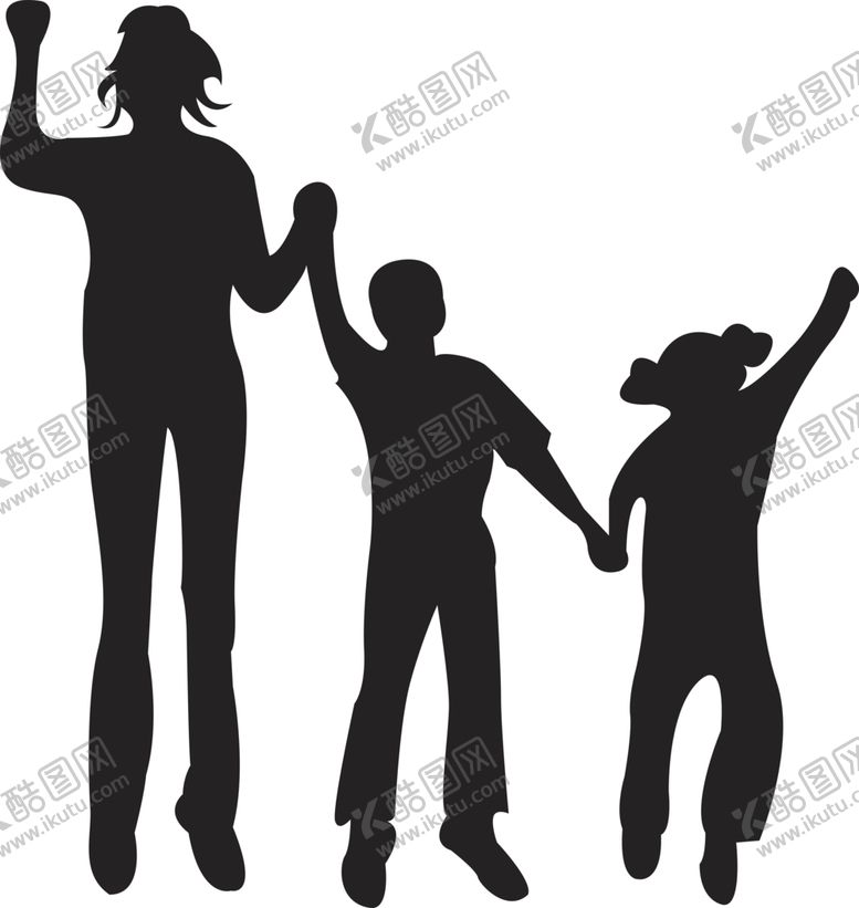 编号：36082005082043578718【酷图网】源文件下载-一家人剪影