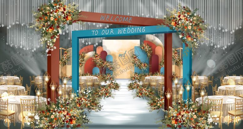 编号：83563709290645537331【酷图网】源文件下载-婚礼舞台效果图