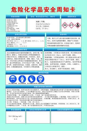 安全周知卡硫酸二甲酯