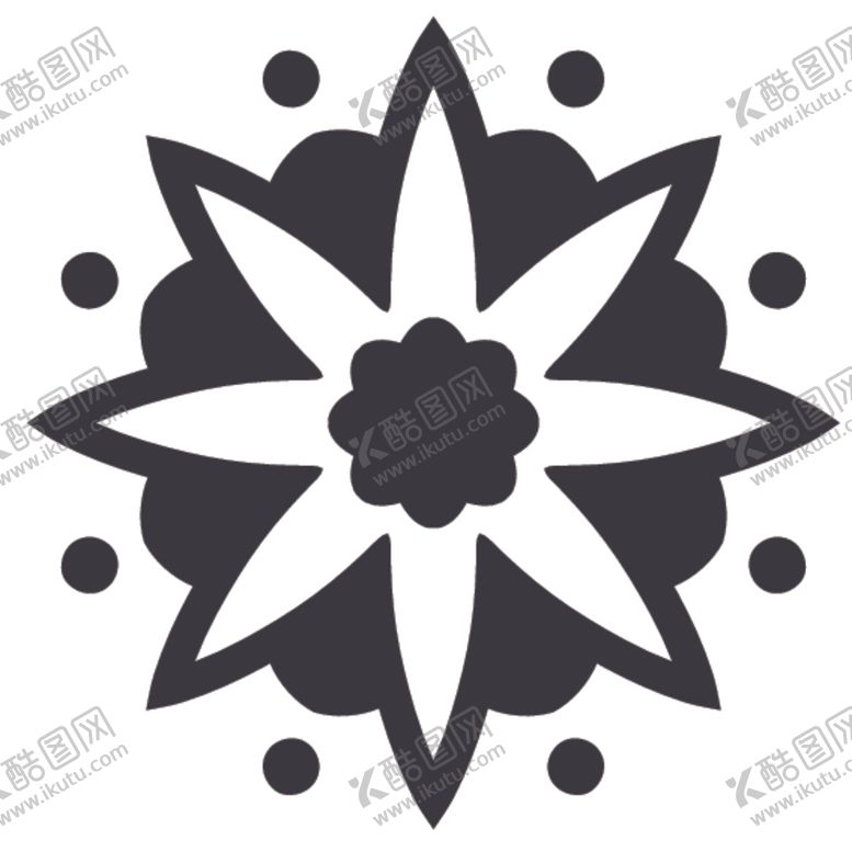 编号：88558809130426031250【酷图网】源文件下载-黑白简约花纹图案设计