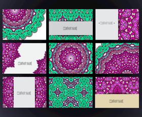 多彩曼陀罗风格名片设计