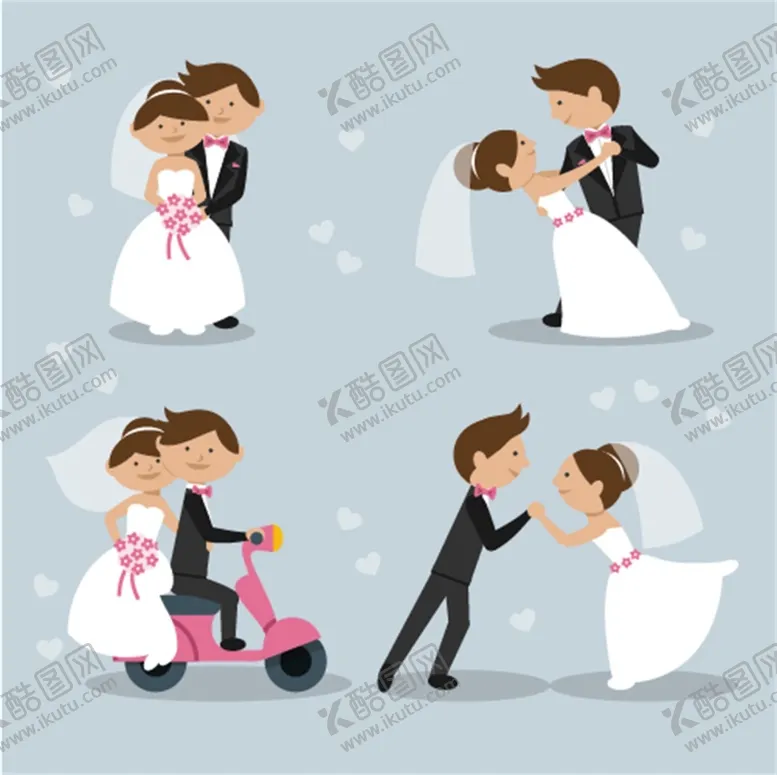 编号：89630209170817596219【酷图网】源文件下载-卡通婚礼